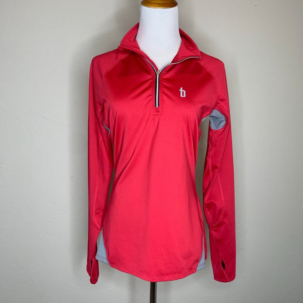 Title Boxing Pink Gray 1/4 Zip Pullover Sz Small